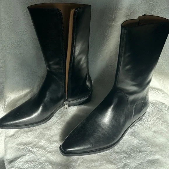Black leather boots made in Sweden - Picture 6 of 11